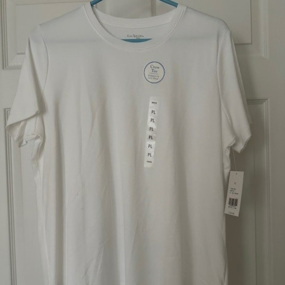 NWT Kim Rogers Crew Neck White T-shirt